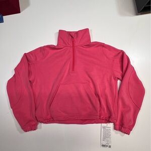 NWT Lululemon Brushed Softreme Half Zip Jacket Color: Glaze Pink Women’s Size 4
